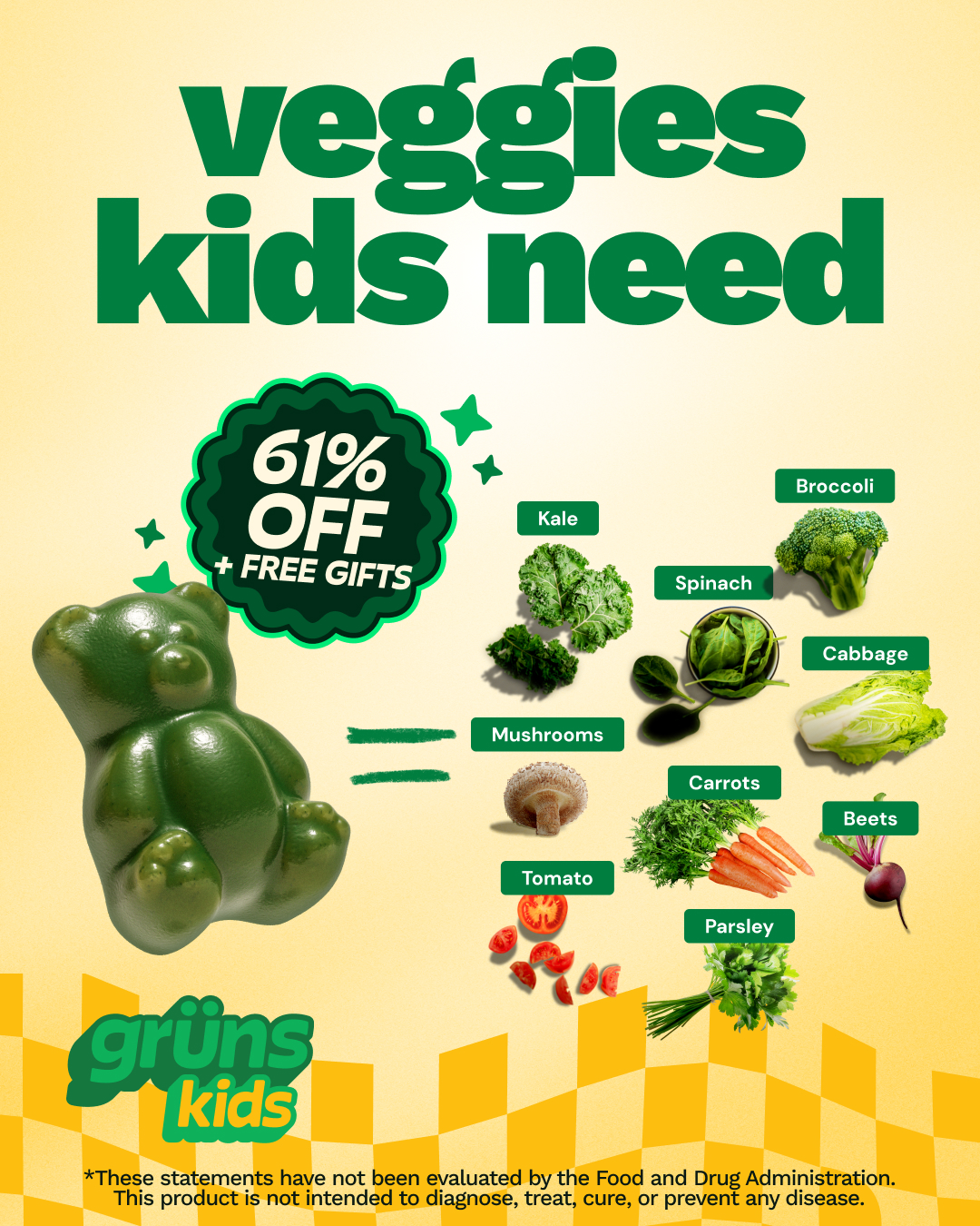 Grüns Kids Facebook ad