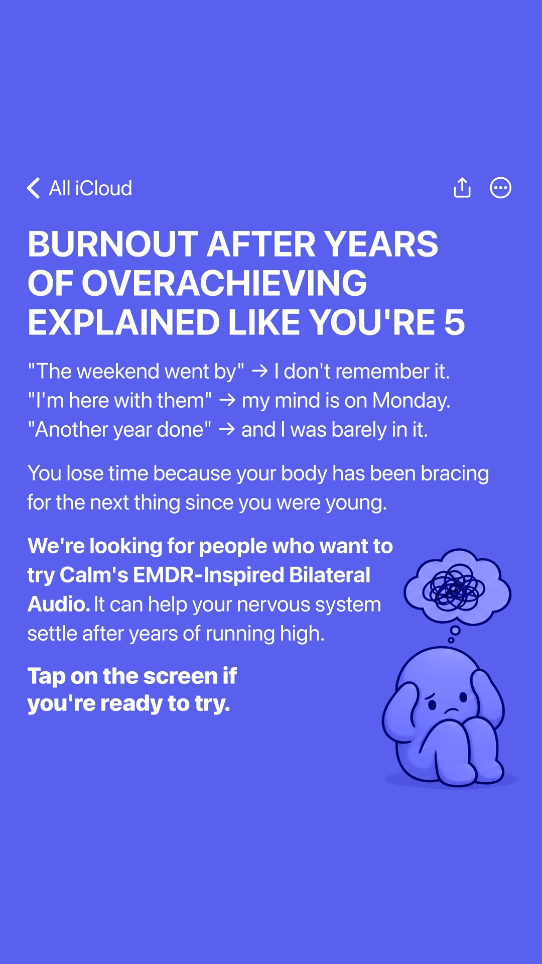 Calm Facebook ad