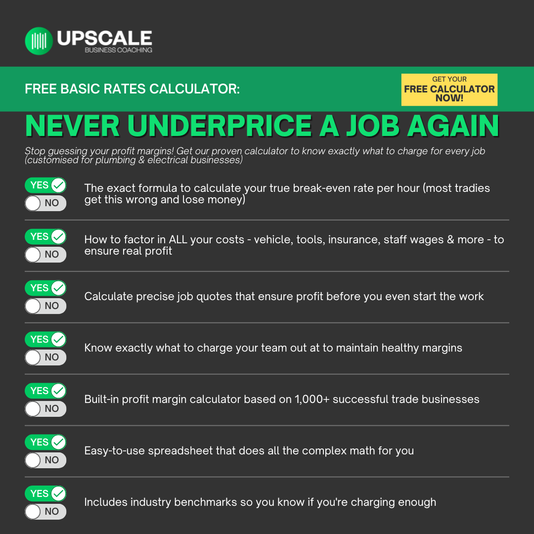 UpScale Tradie Business Coaching Facebook ad