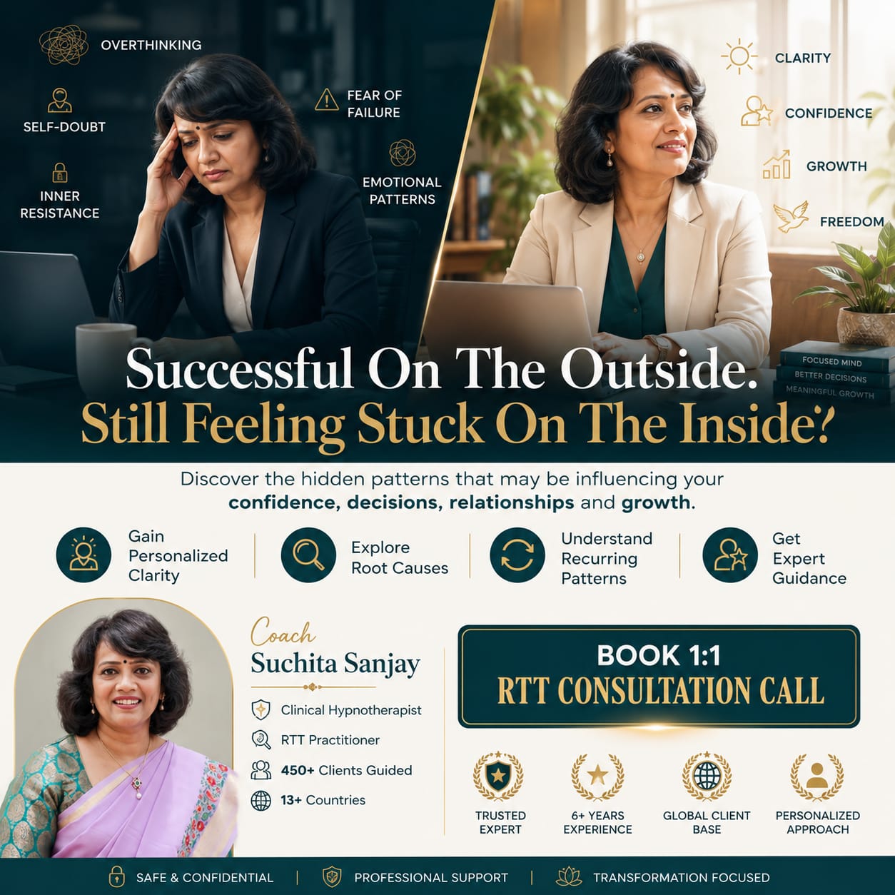 Suchita Sanjay Facebook ad: Book 1 on 1 Consultation Call