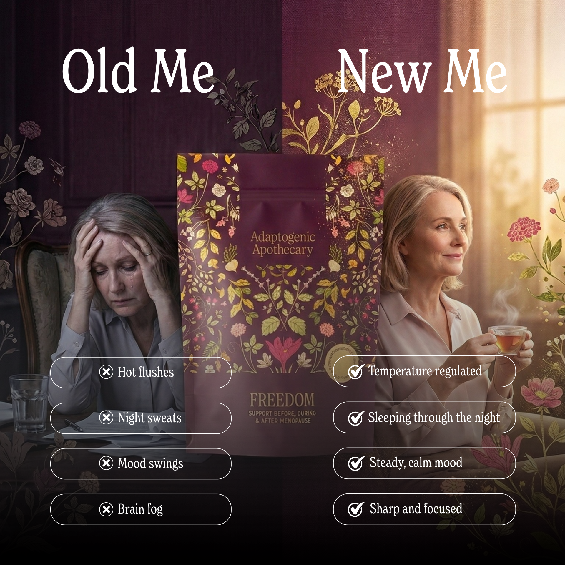 Adaptogenic Apothecary Facebook ad from Mar 7, 2026