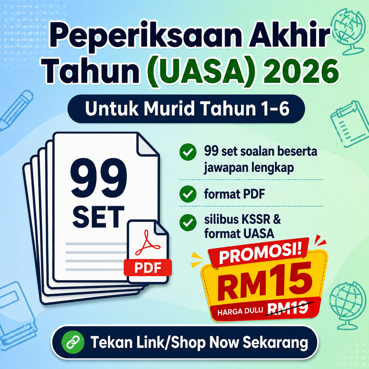 Cikgu Alia Facebook ad: RM15 SAHAJA Untuk Soalan UASA2026