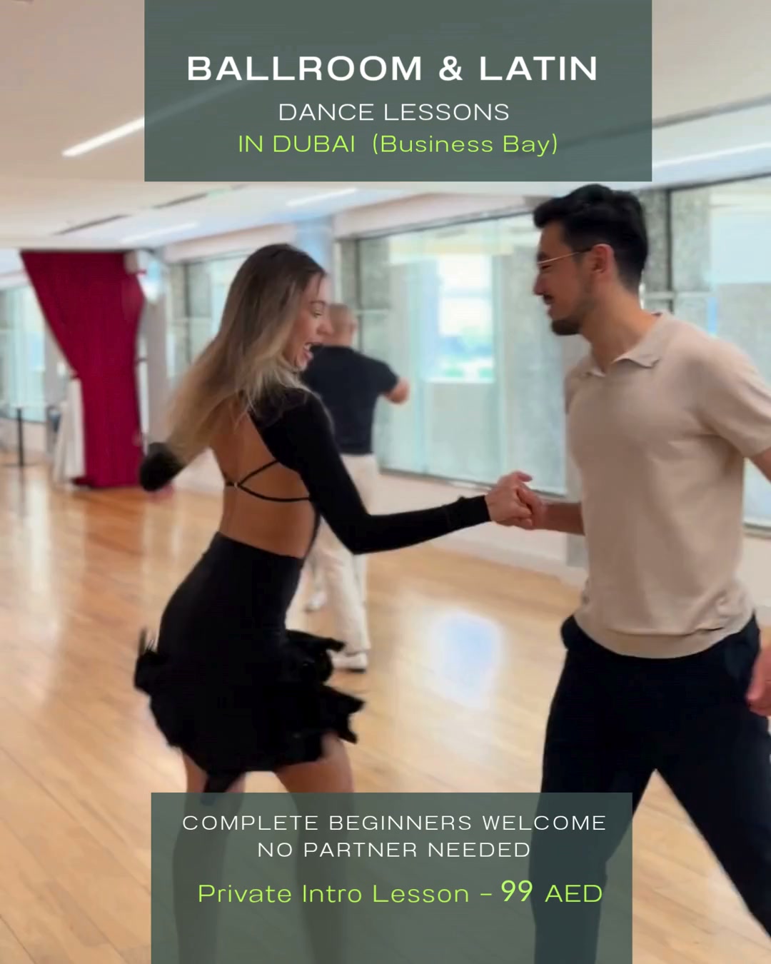 Dance is Simple Facebook ad: Dancing starts differently when the lesson is built…