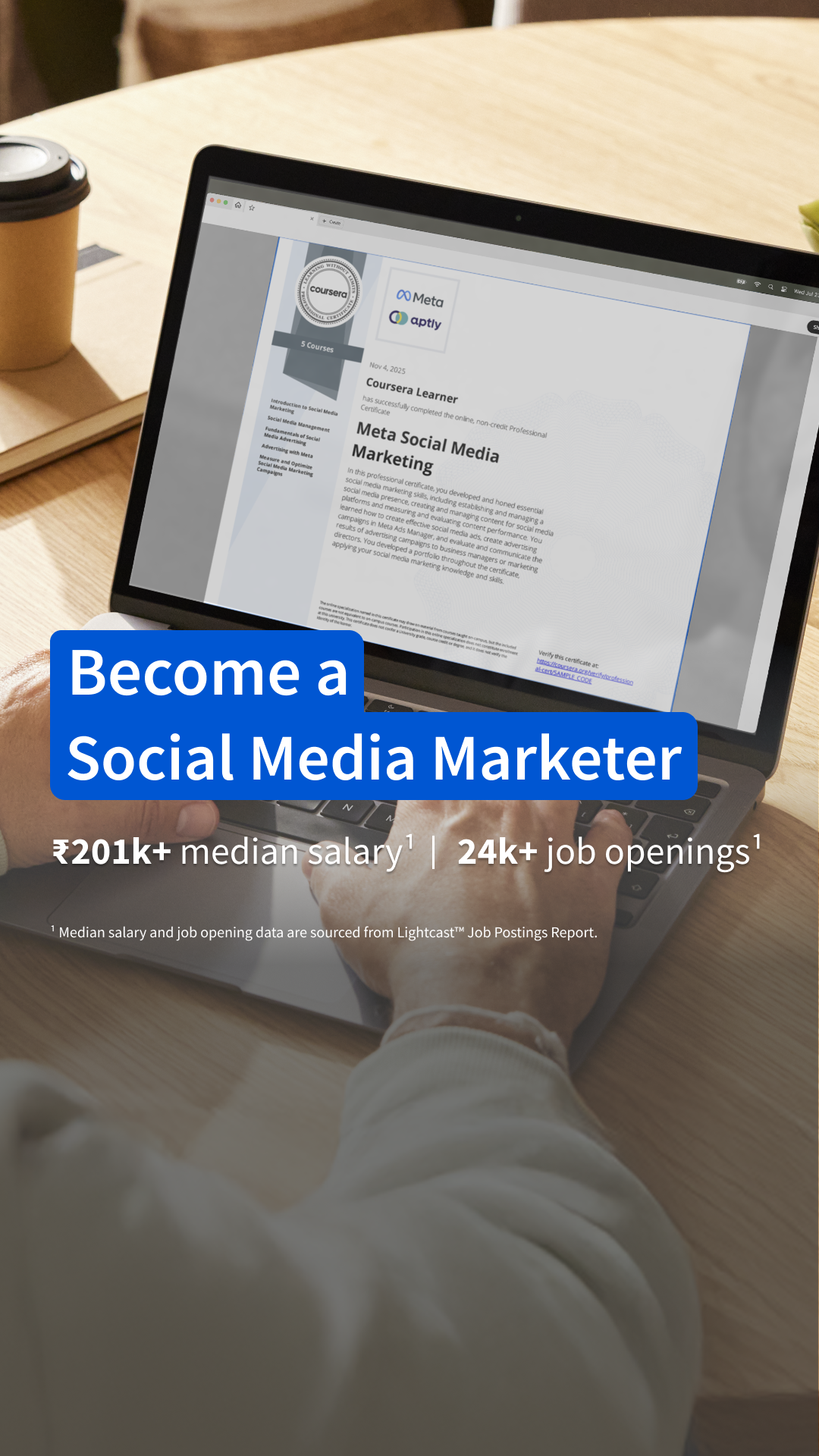 Coursera Facebook ad