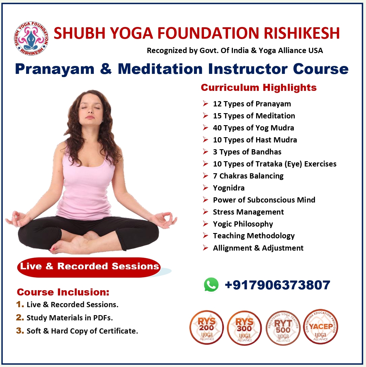 Shubh Yoga Foundation Rishikesh Facebook ad: 𝐁𝐞𝐜𝐨𝐦𝐞 𝐚 𝐂𝐞𝐫𝐭𝐢𝐟𝐢𝐞𝐝 𝐏𝐫𝐚𝐧𝐚𝐲𝐚𝐦 &…