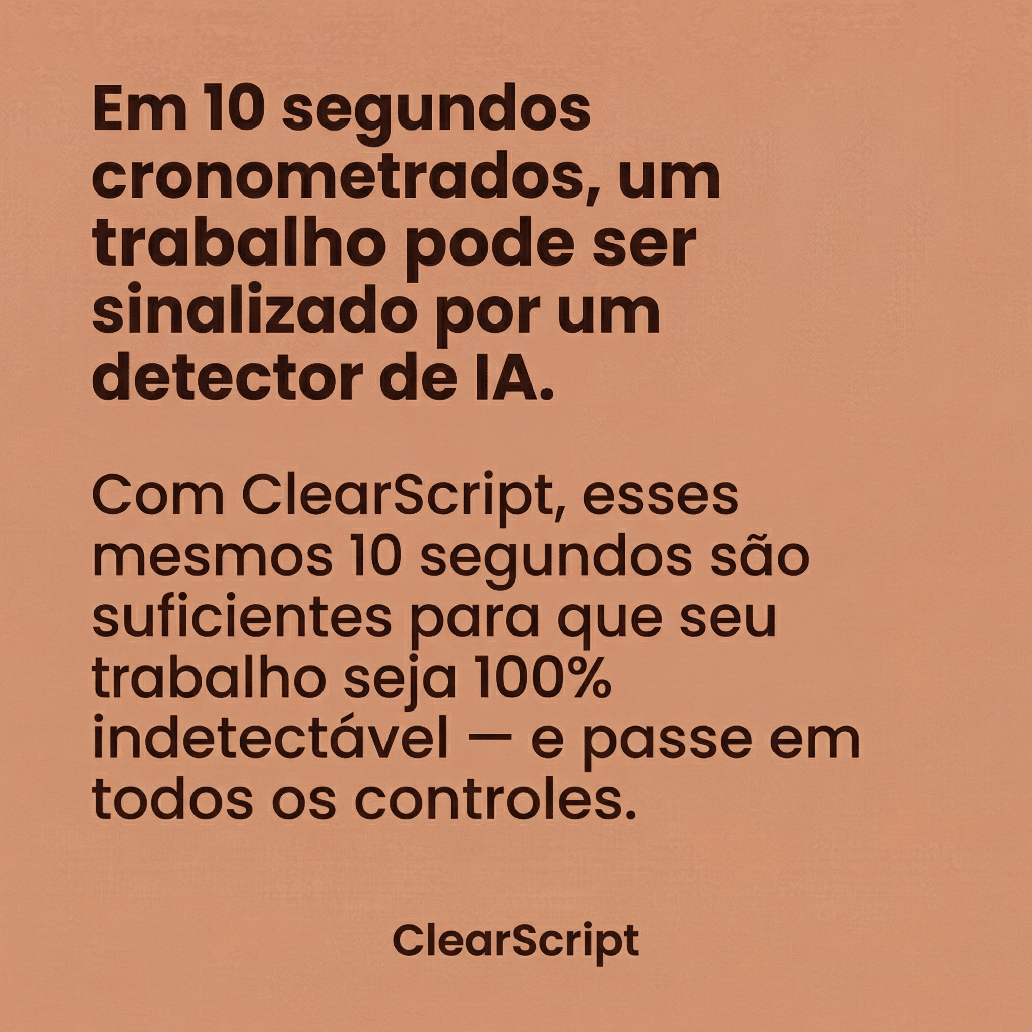 ClearSai Facebook ad: Verifica o teu ensaio antes do teu professor