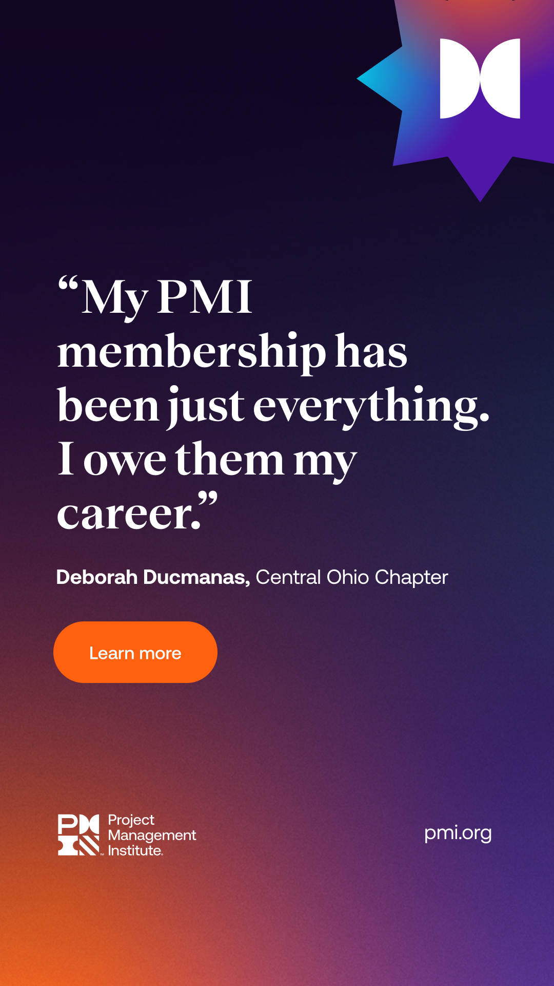 Project Management Institute Facebook ad