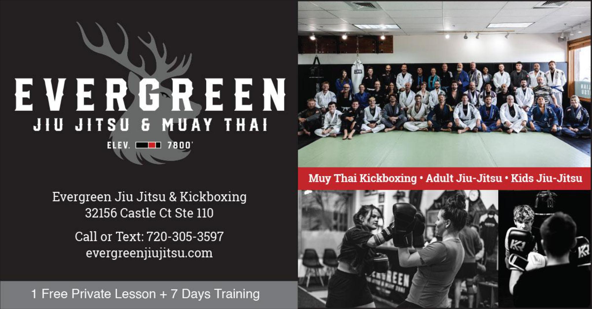 Evergreen Jiu Jitsu Facebook ad: Train in a welcoming, high-level environment shaped by…