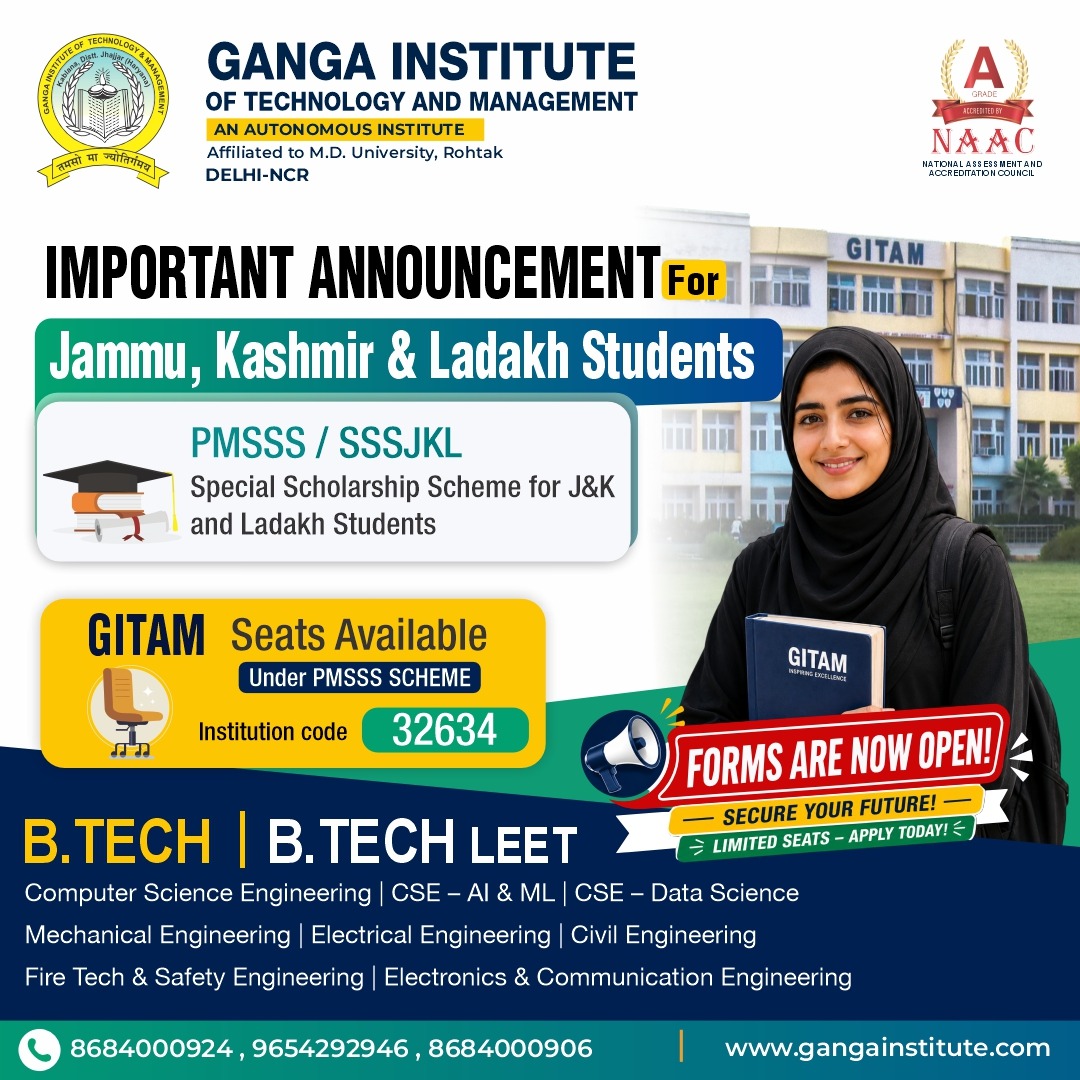 Ganga Institute of Technology & Management - GITAM Facebook ad: Choose Ganga Institute of Technology & Management in…