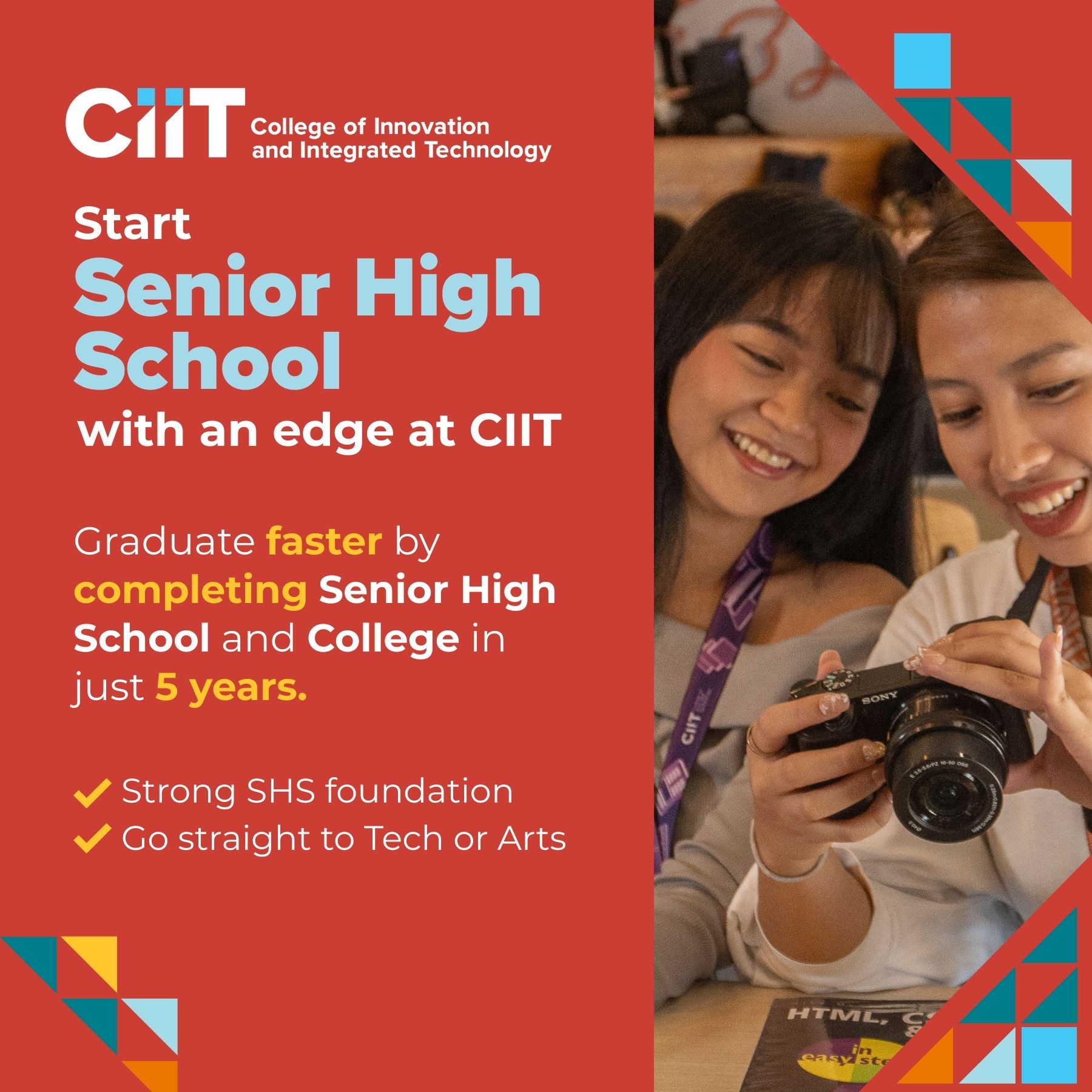 CIIT College of Arts and Technology Facebook ad