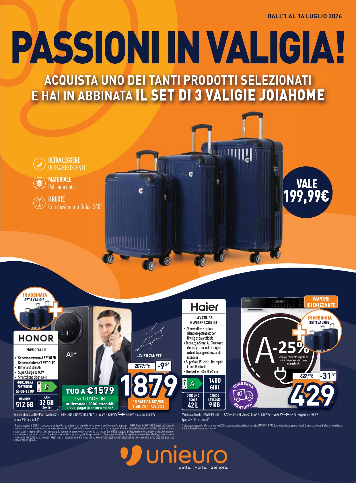 Unieuro Reggio Calabria Facebook ad: Passioni in Valigia da Unieuro!