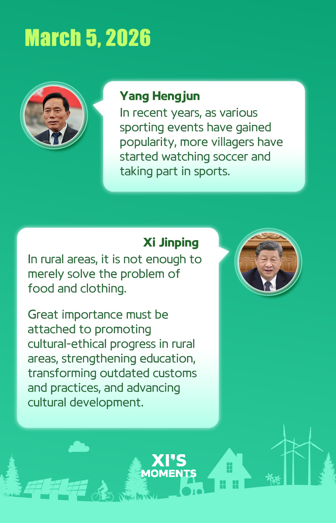 Xi's Moments Facebook ad: On the afternoon of March 5, President attended…