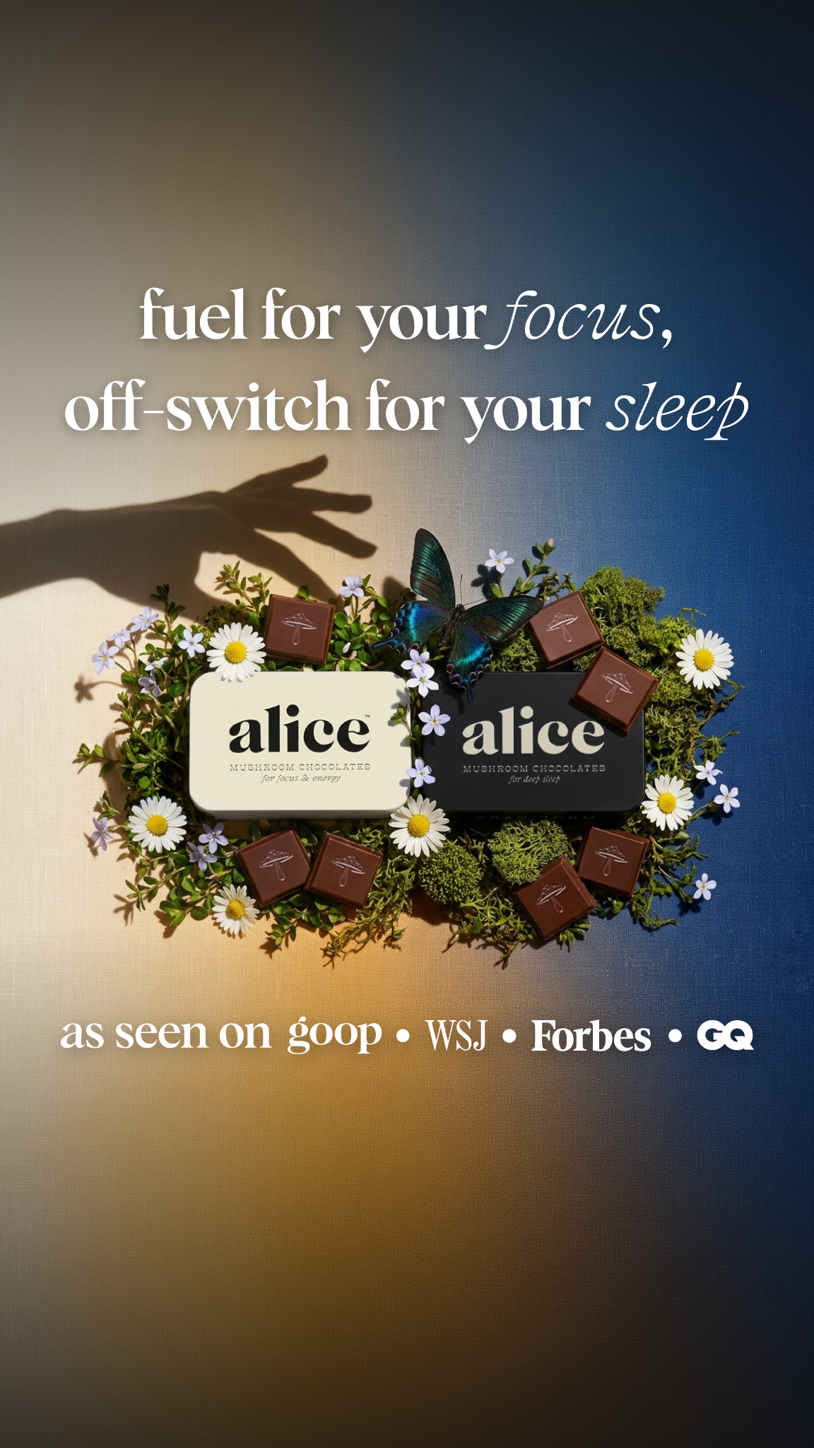 Alice Mushrooms Facebook ad