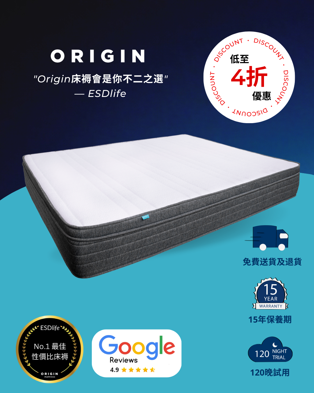 Origin Mattress HK Facebook ad