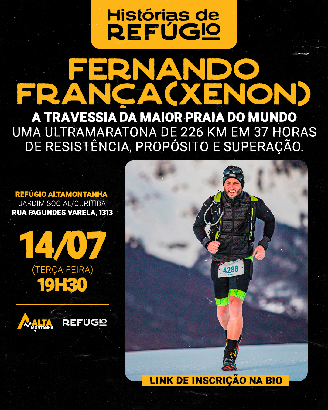 Refugio AltaMontanha Facebook ad: HISTÓRIAS DE REFÚGIO, Fernando França