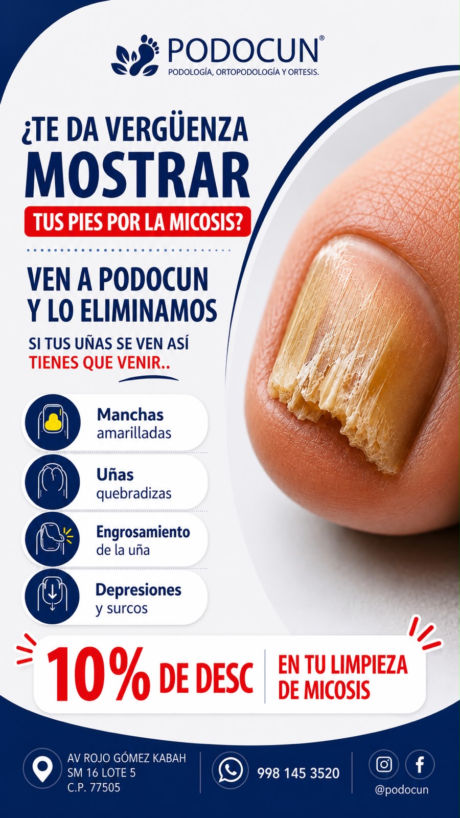 Podocun - Clínica de Podología Facebook ad from Jul 13, 2026