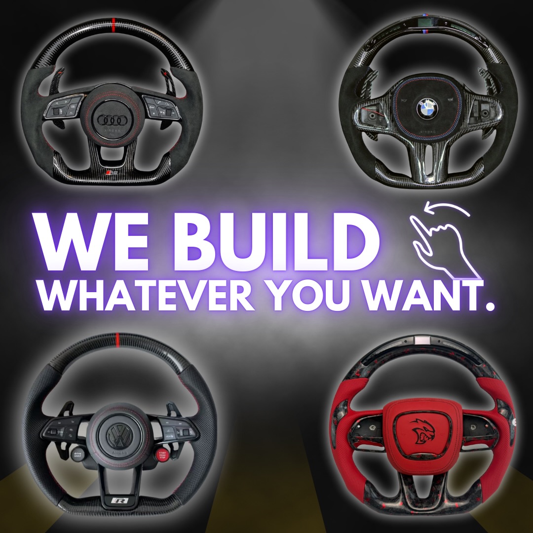 WheelHaus.shop Facebook ad: Your steering wheel is shit.