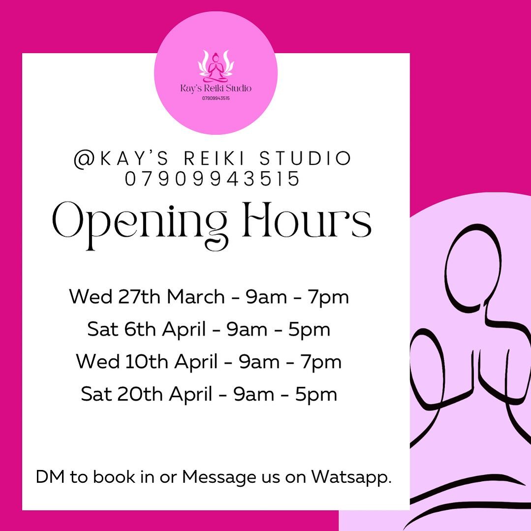 KAYS REIKI studio Facebook ad: My Reiki Studio is now based at @the.glow.haus1…