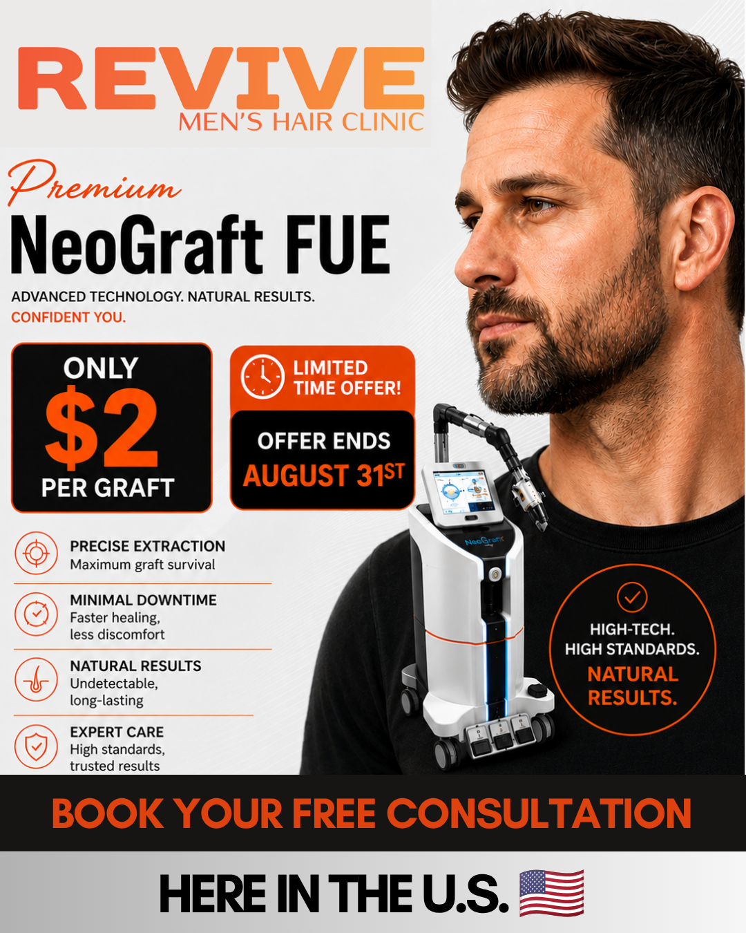 Revive Men's Hair Clinic Facebook ad