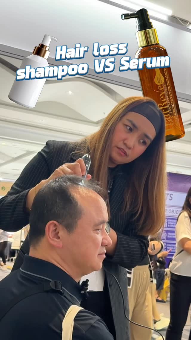 HairReve Facebook ad: Hair loss shampoo VS Serum