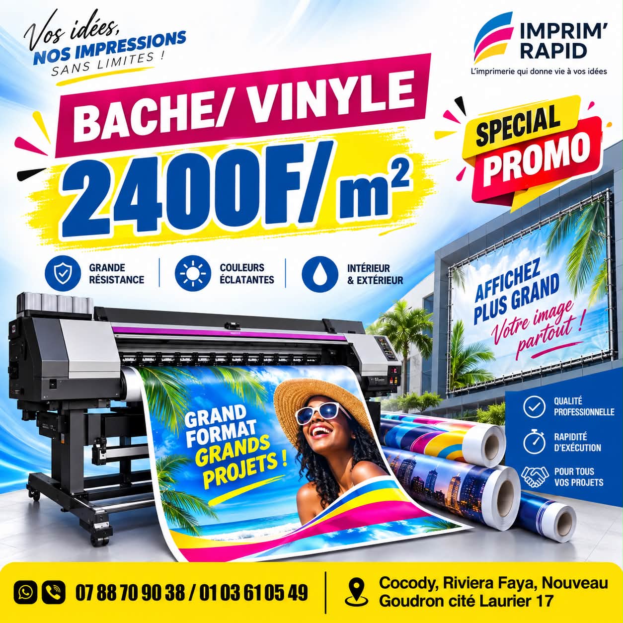 Imprim’Rapid Facebook ad: PROMO IMPRESSION SUR TOUT TYPE DE SUPPORT