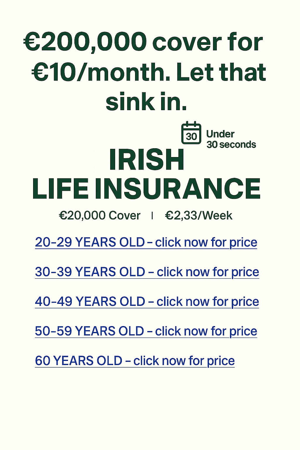 LifeCompare.ie Facebook ad