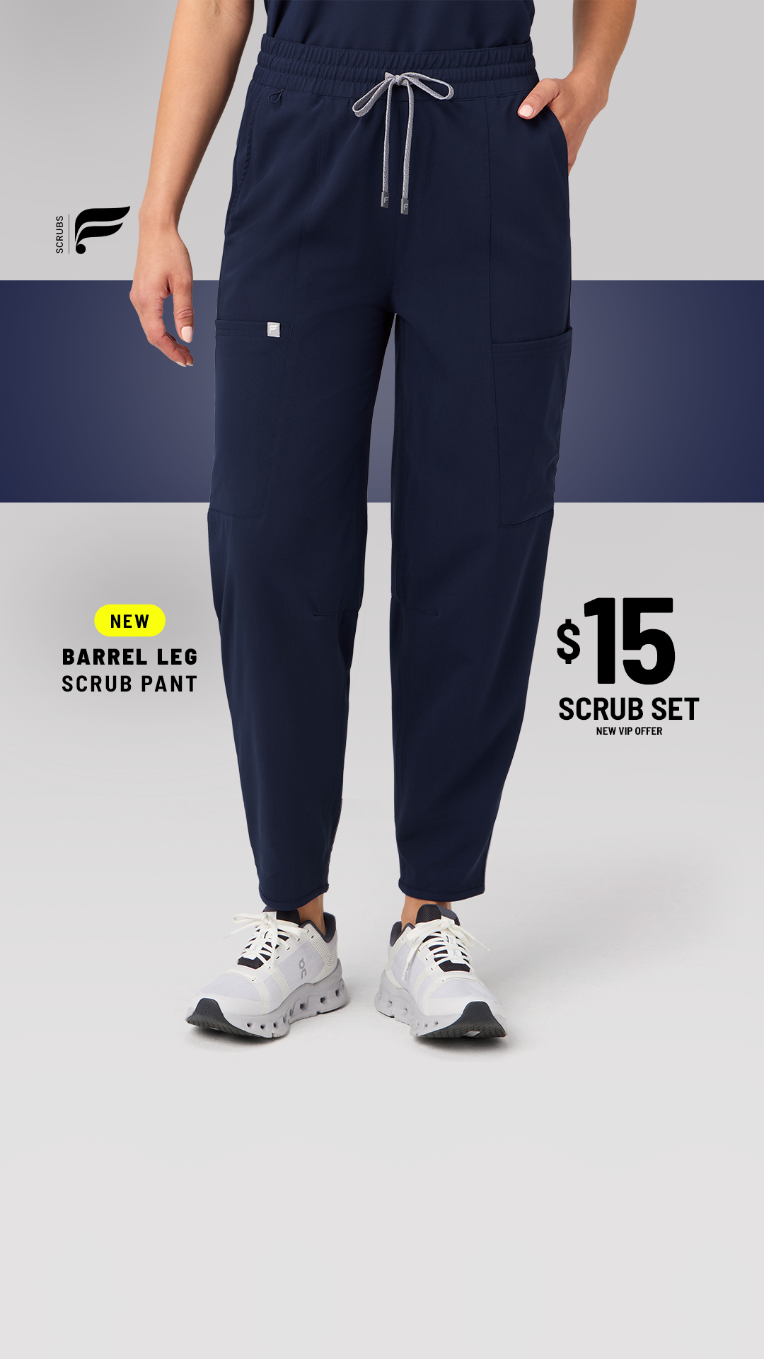 Fabletics Scrubs Facebook ad
