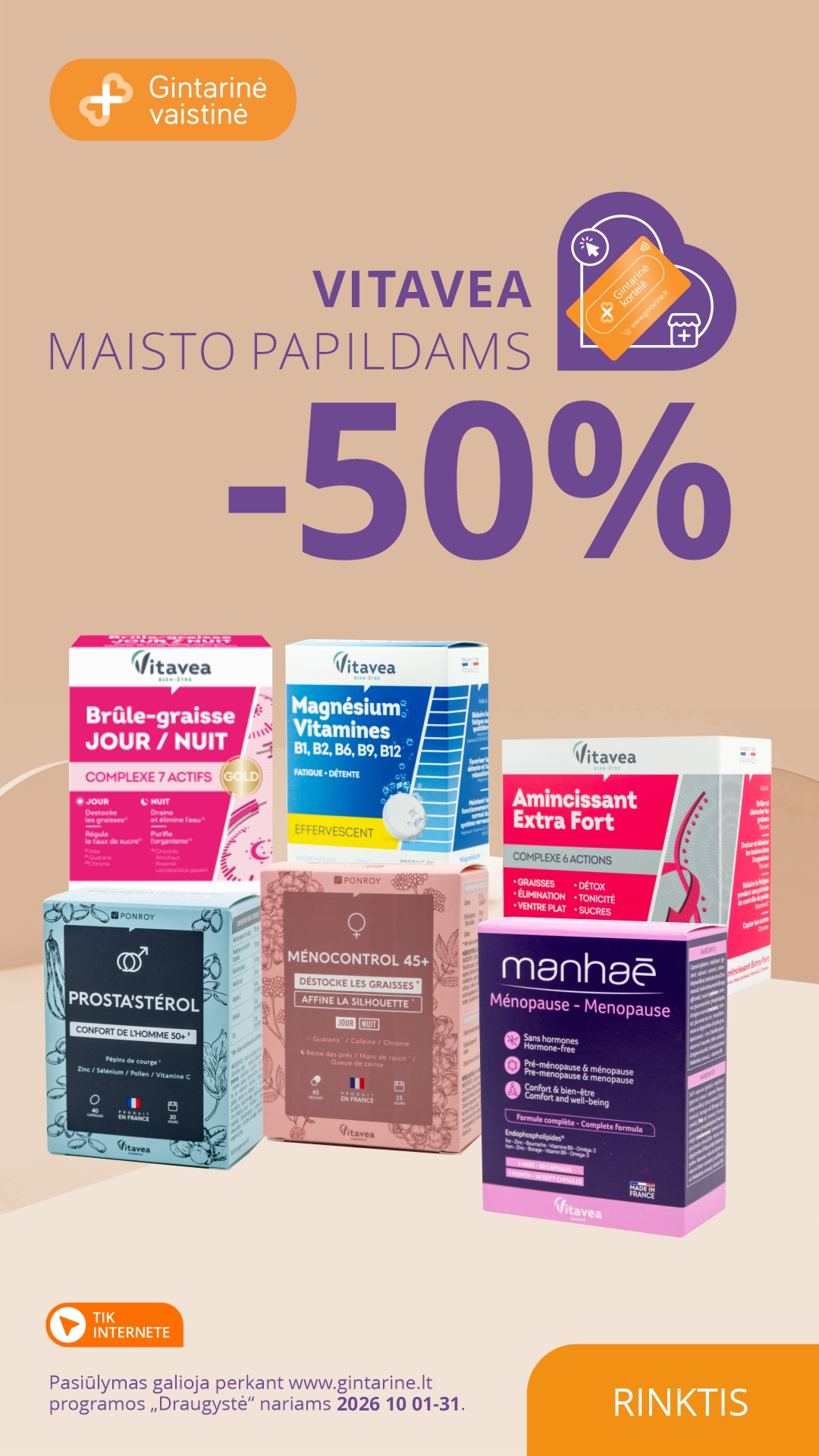 Gintarinė Vaistinė Facebook ad: MĖNESIO PASIŪLYMAS