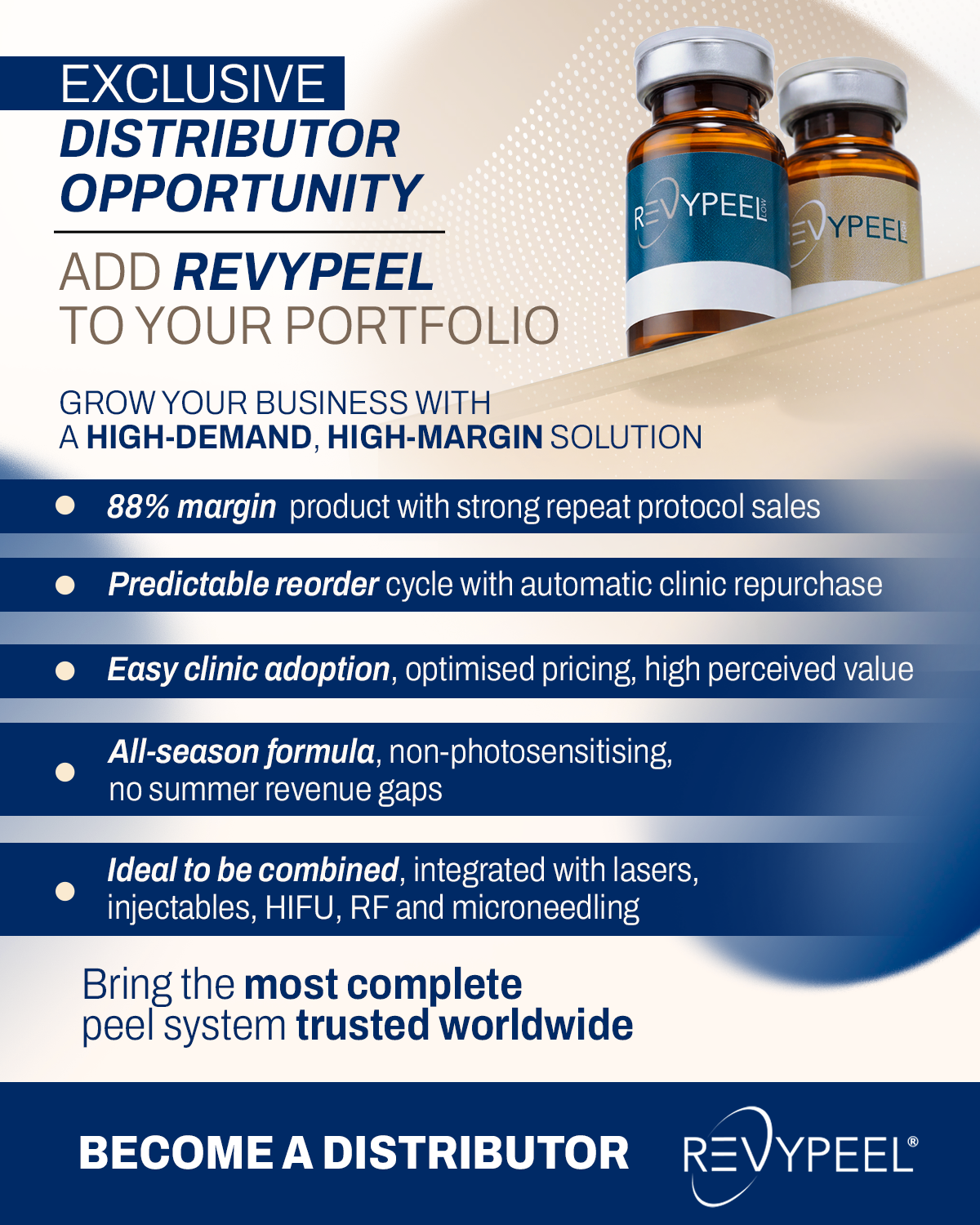 MBE Facebook ad: become a distributor