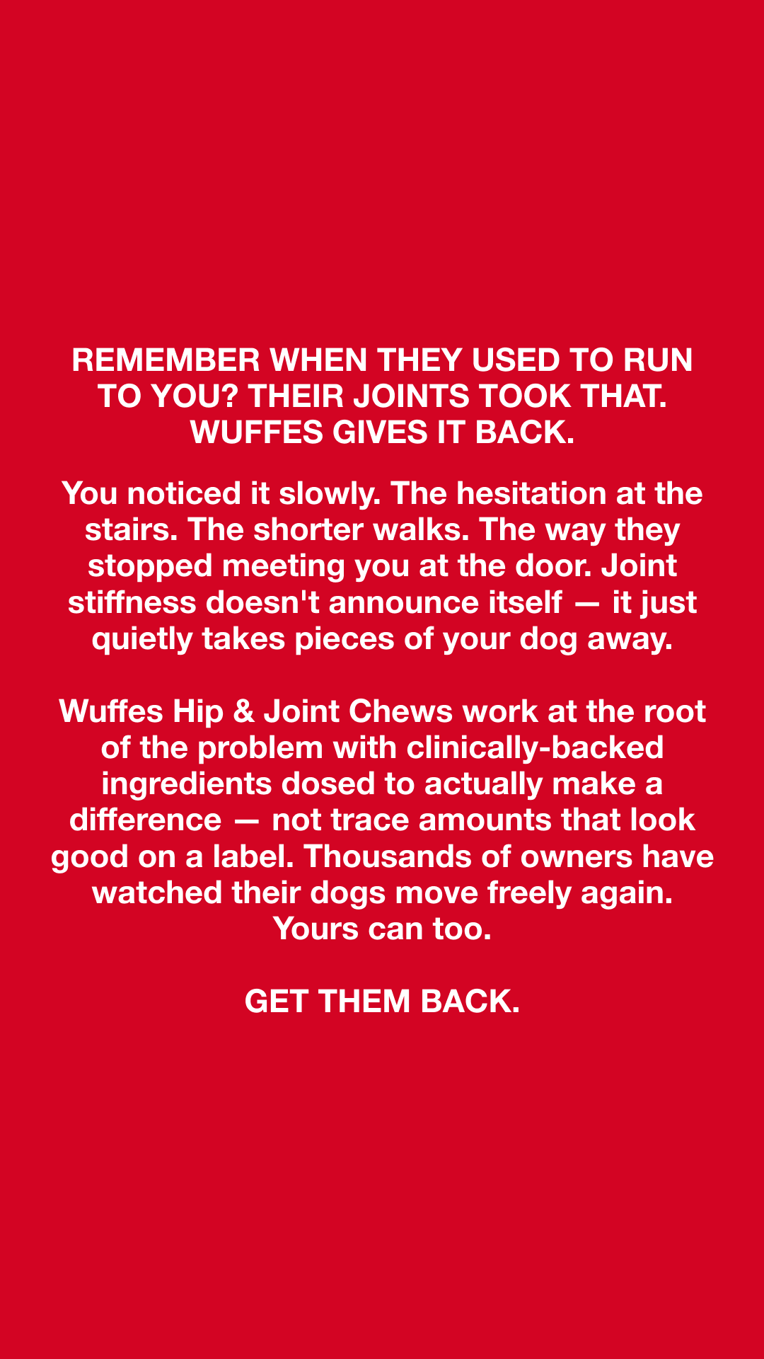 Wuffes Facebook ad