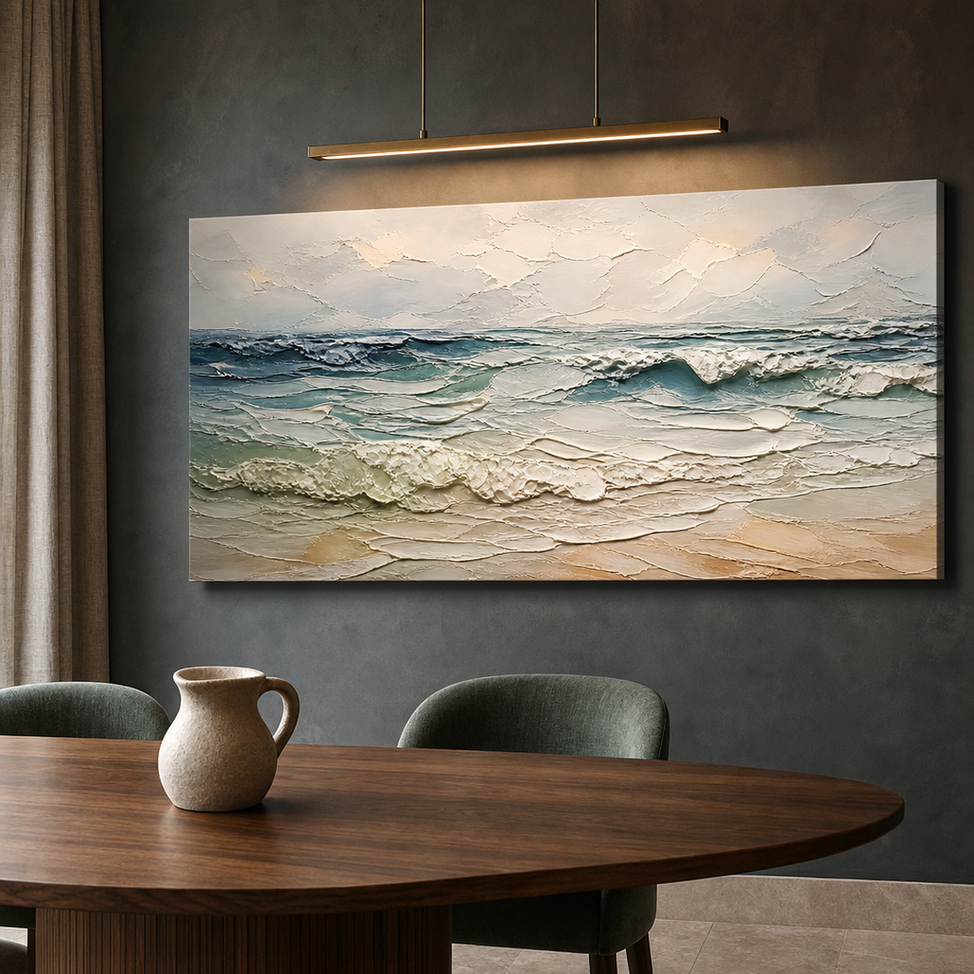 Tailored Canvases - Personalized Art Facebook ad: Serene Horizon Waves | Made in the USA | Ships Fast