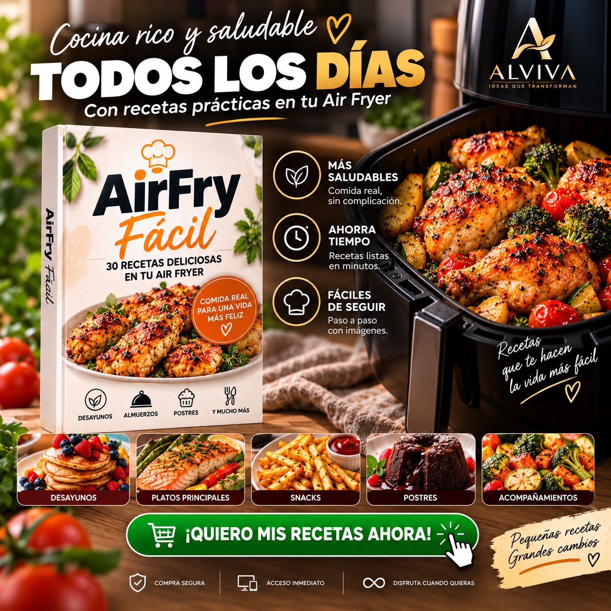 Alviva Facebook ad: AirFry Fácil, alvivapro.com.br