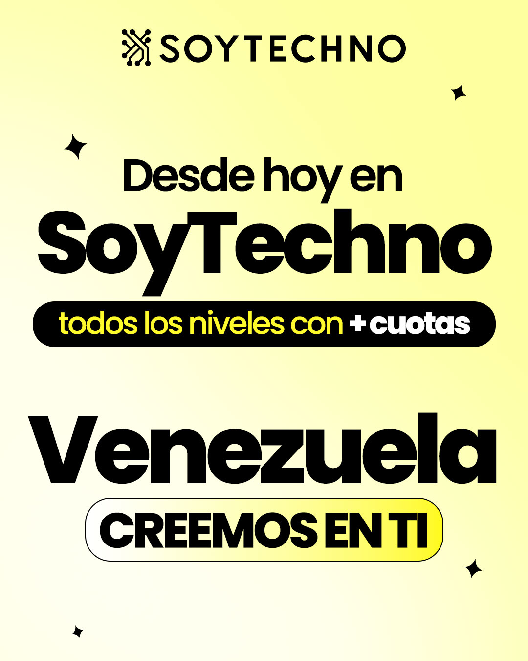 Grupo Soytechno Facebook ad: ¡MÁS CUOTAS, MENOS INICIAL!