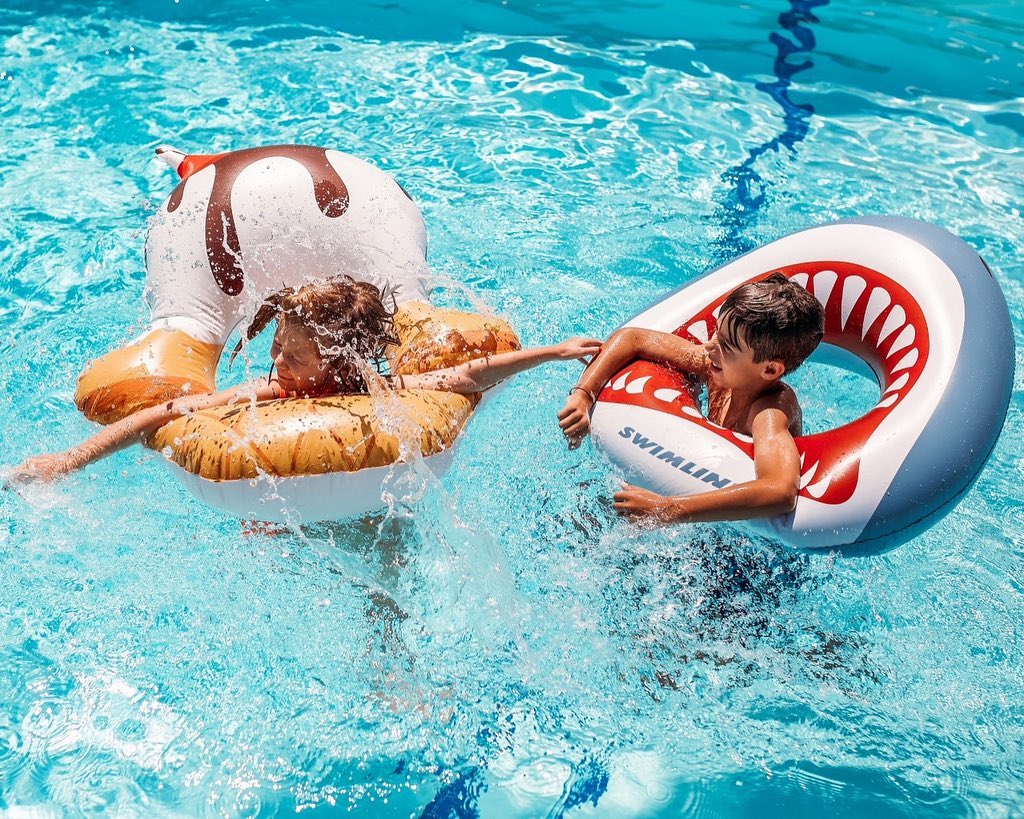 Swimline Facebook ad: We hope you find some time to splash…