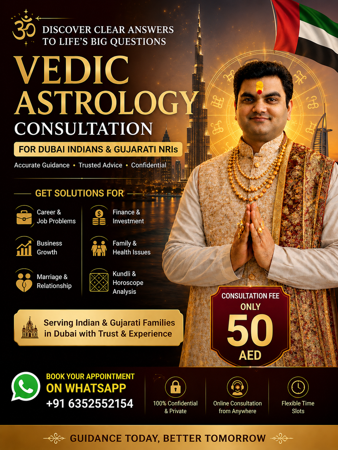 Astrologer Amit Jani Facebook ad: Astrology Consultation for Dubai NRIs