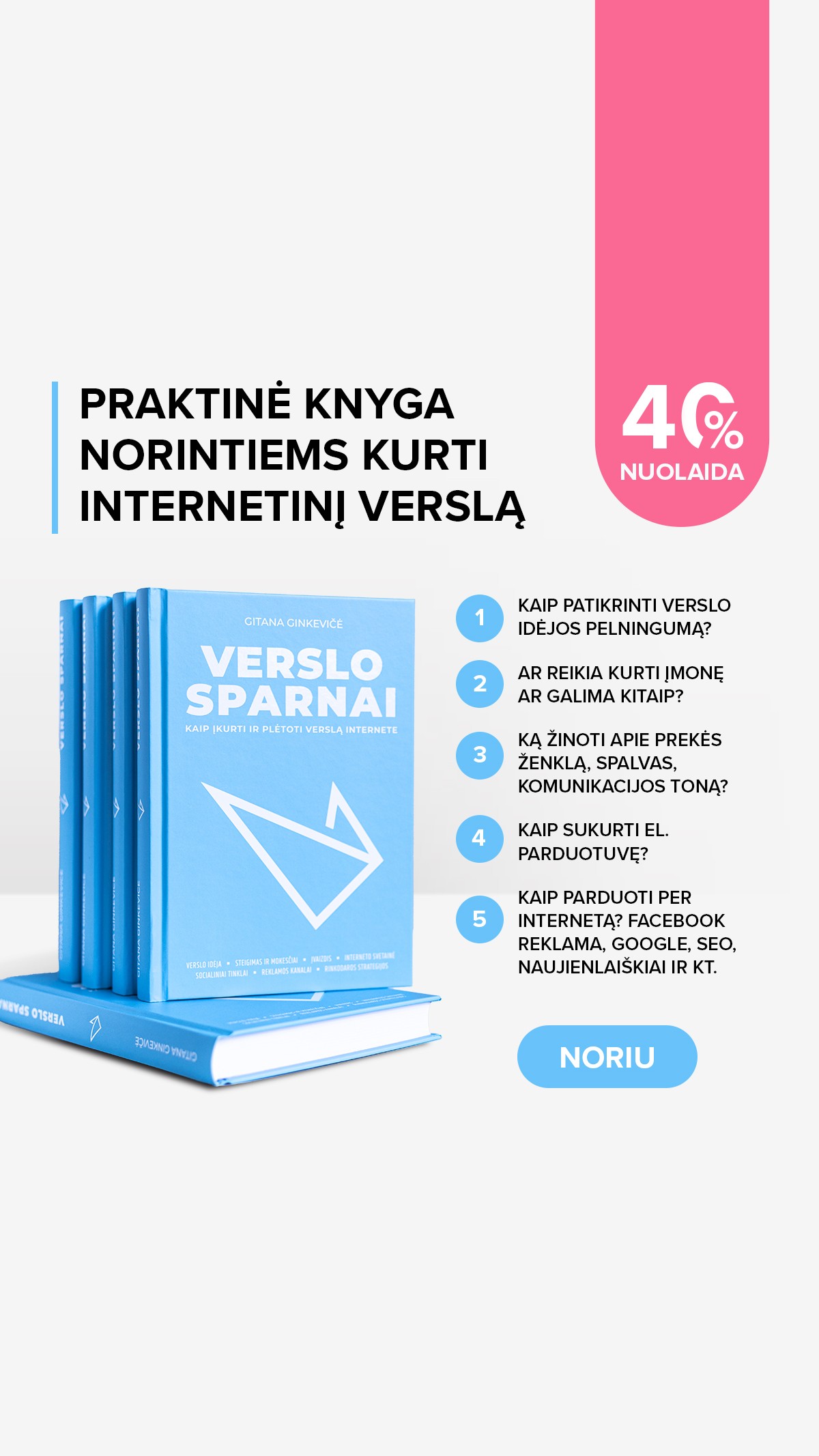 Verslo sparnai Facebook ad: Apie verslą internete