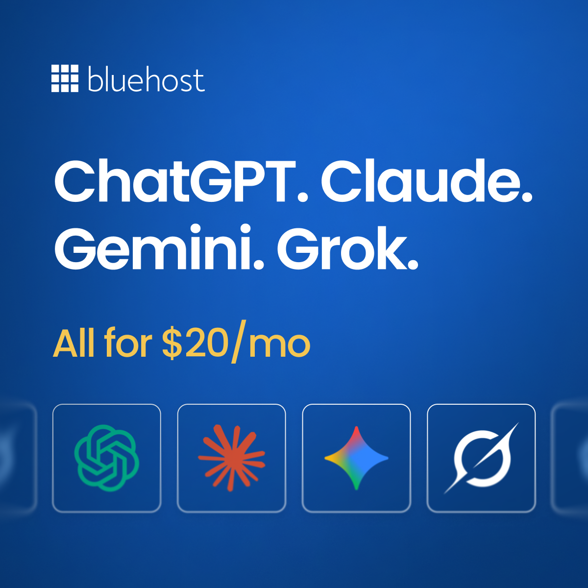 Bluehost Facebook ad