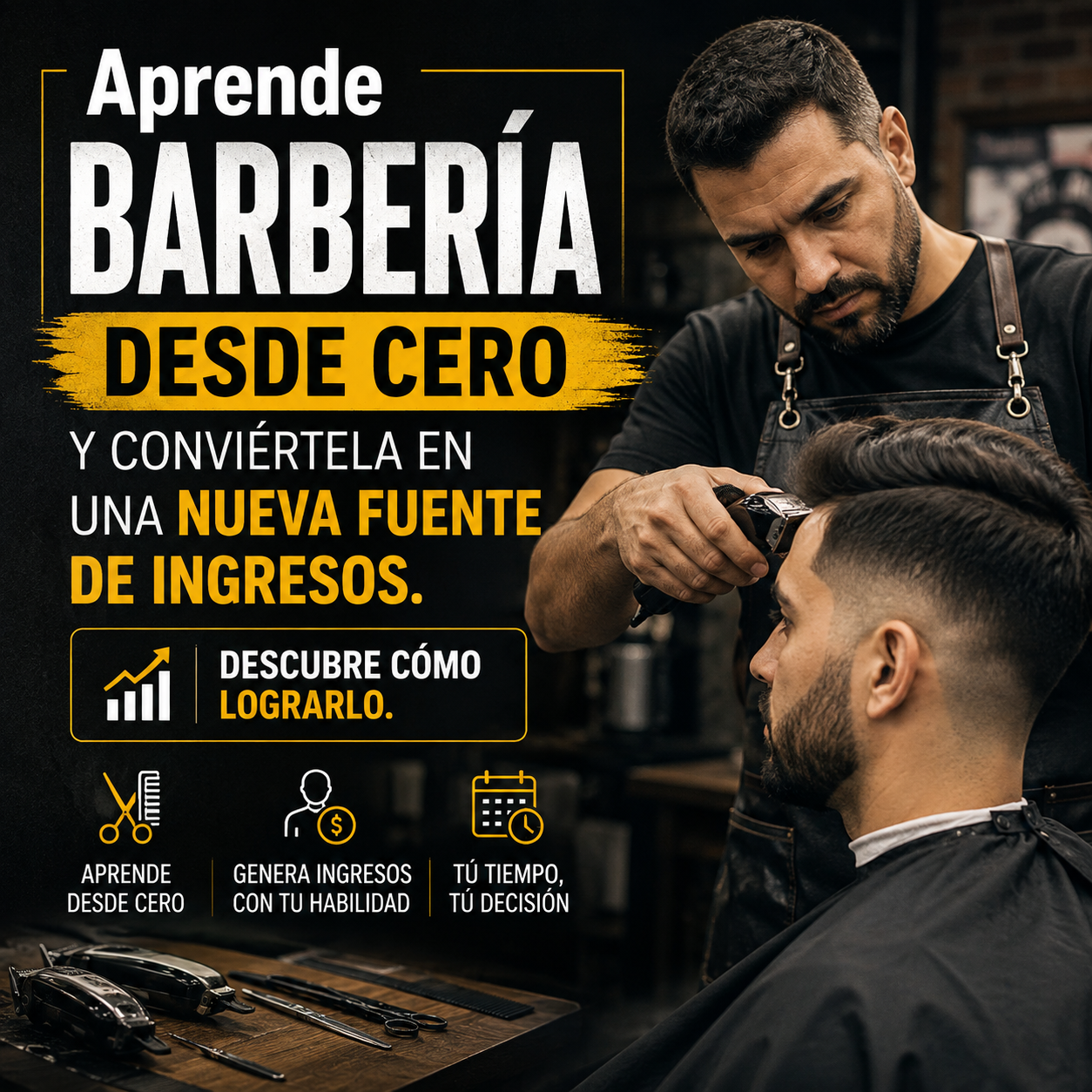 Gestión del Tiempo y Productividad Facebook ad: Genera ingresos con la barbería