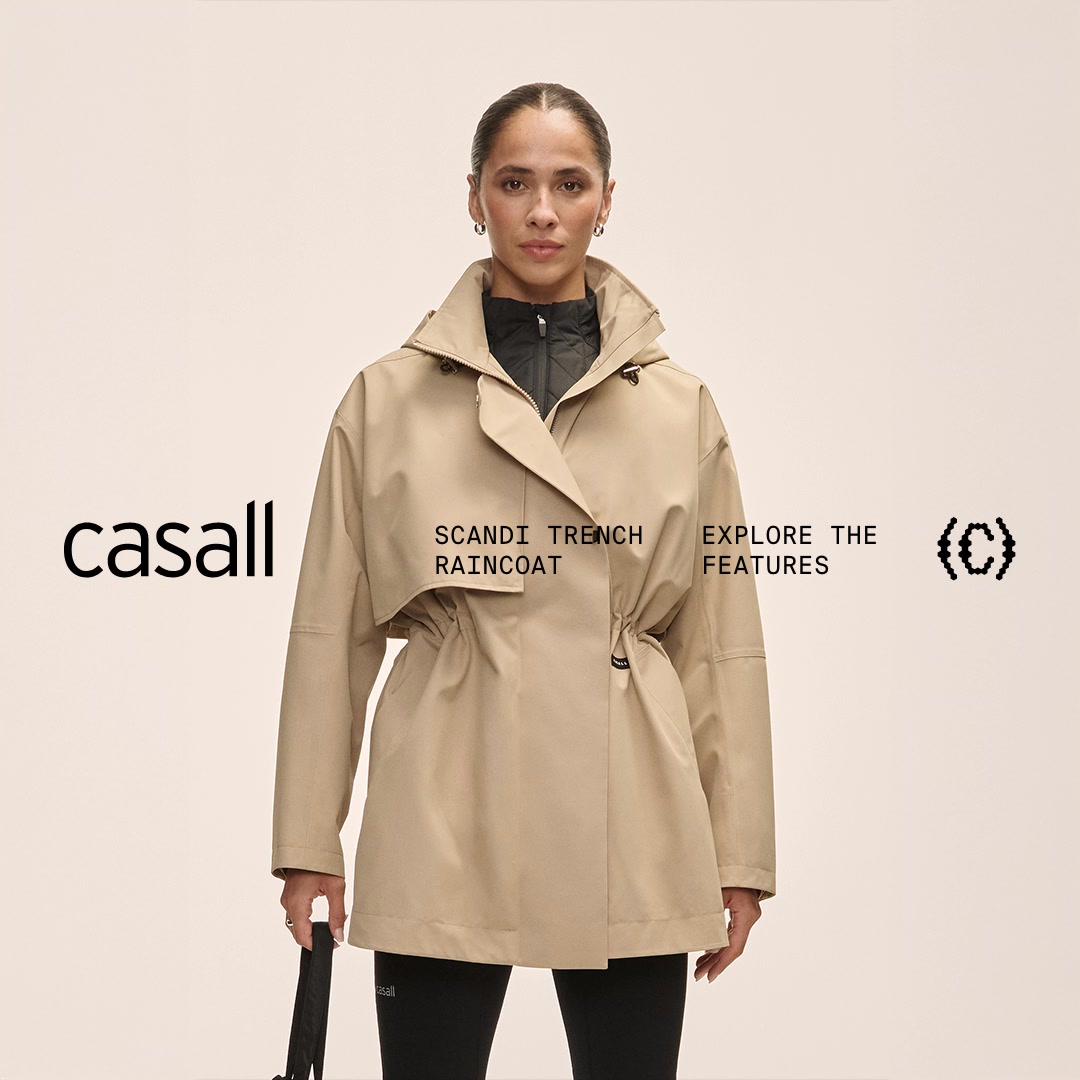 Casall Facebook ad: Scandi Trench Raincoat