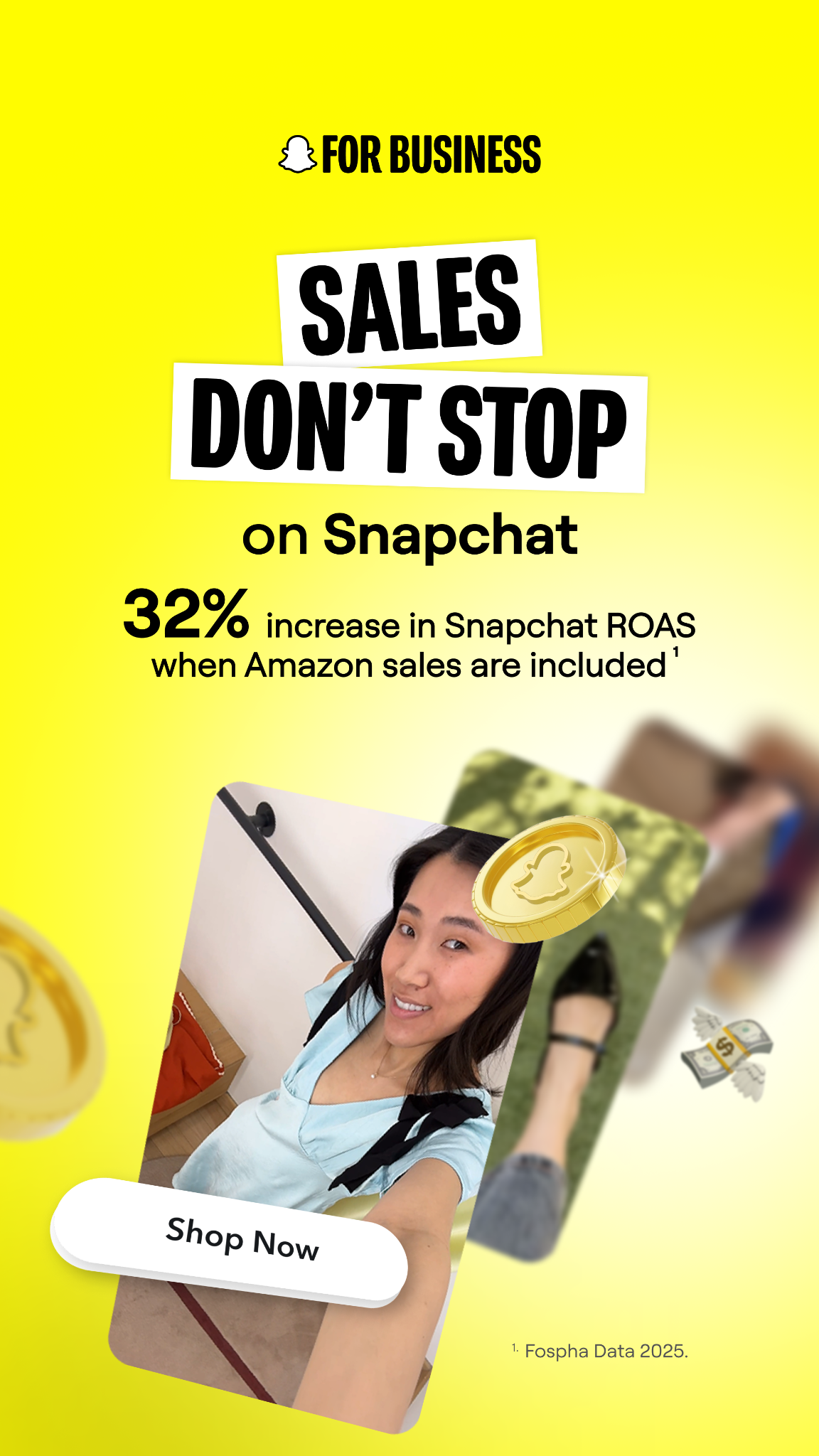 Snapchat for Business Facebook ad