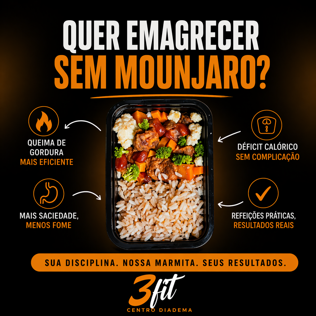 3FIT Centro Diadema Facebook ad: Emagreça com Saúde e Comida de Verdade!