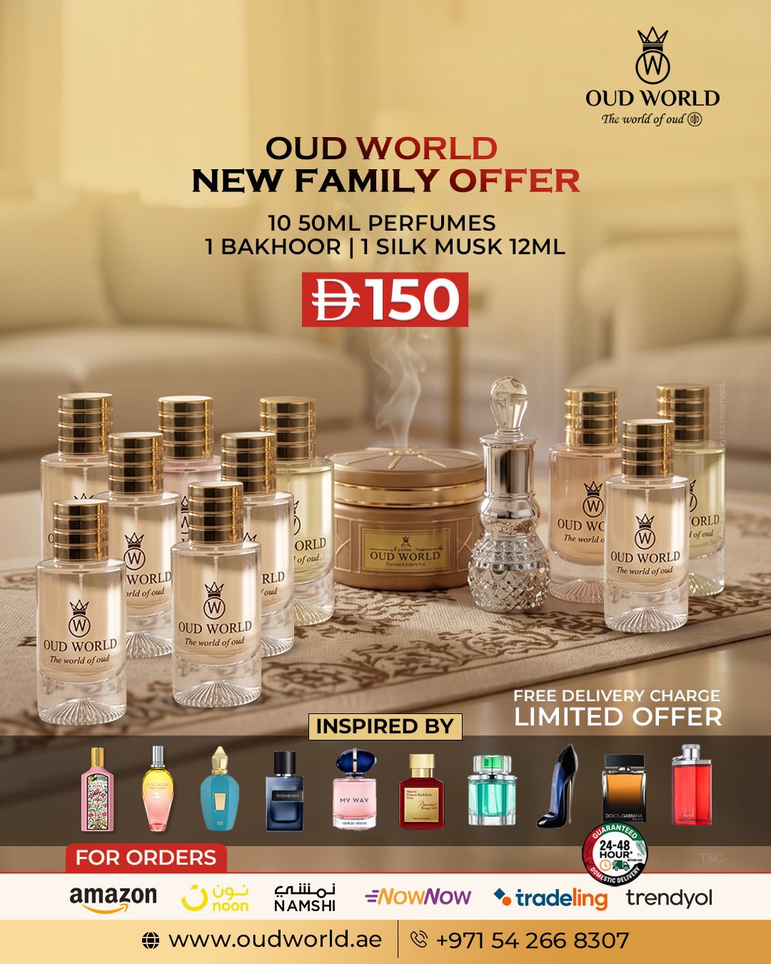 OUD WORLD DUBAI Facebook ad