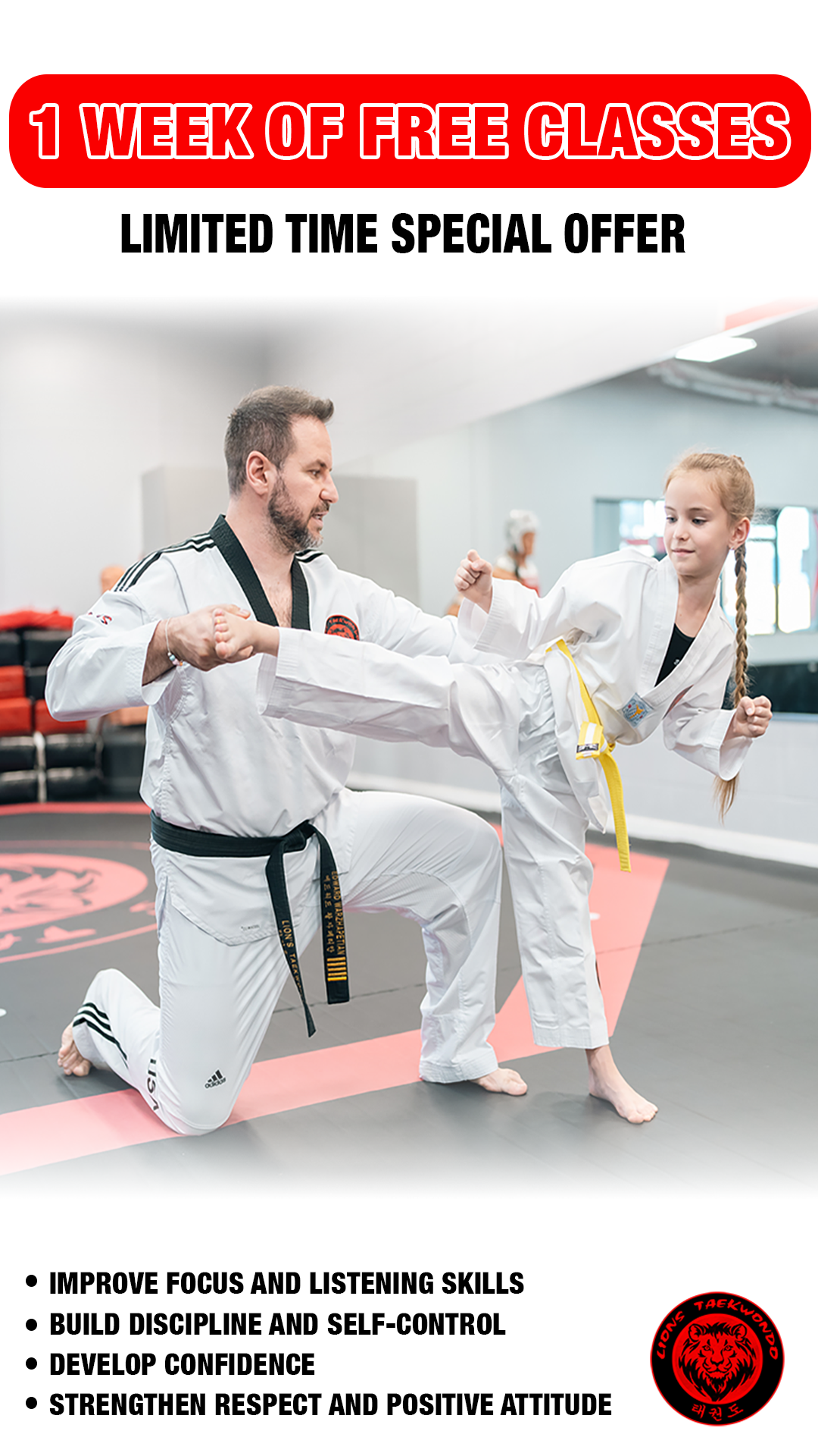 Lions TaeKwonDo Academy Facebook ad