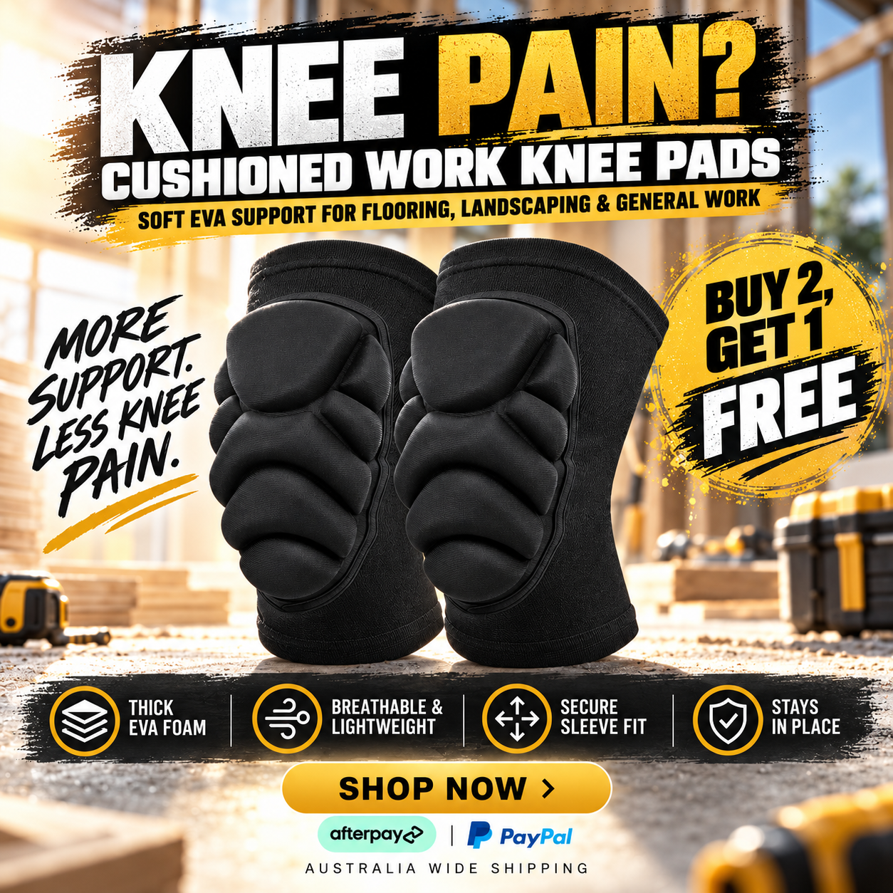 SiteGear Supply Store Facebook ad: Stock Up and Save, Buy 2, Get 1 Free.