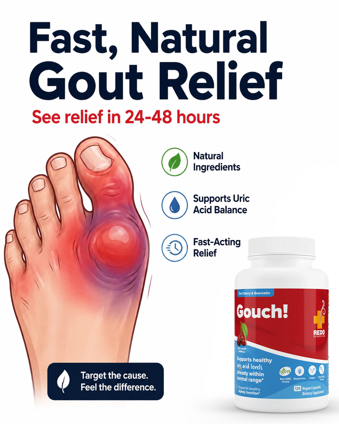 Redd Remedies Facebook ad: I've had gout for 12 years.