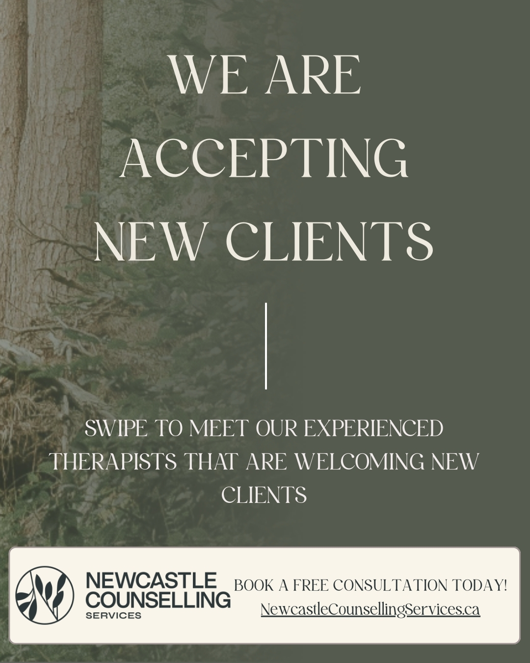 Newcastle Counselling Services Facebook ad: We’re Currently Accepting New Clients!