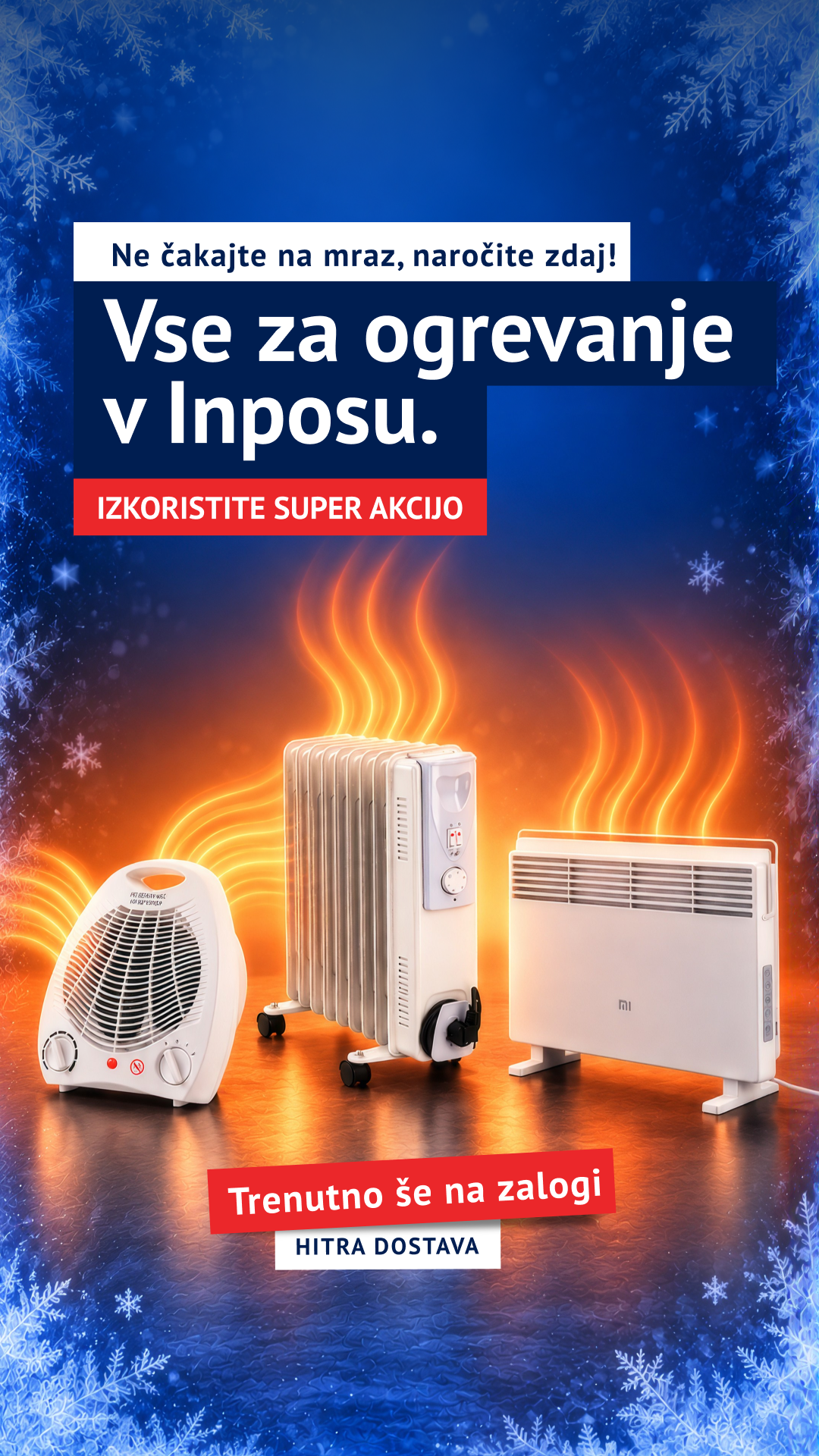 Inpos Facebook ad: Ogrejte dom pred mrazom