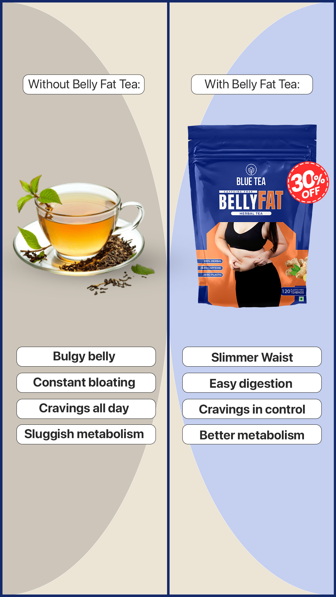 Blue Tea Facebook ad