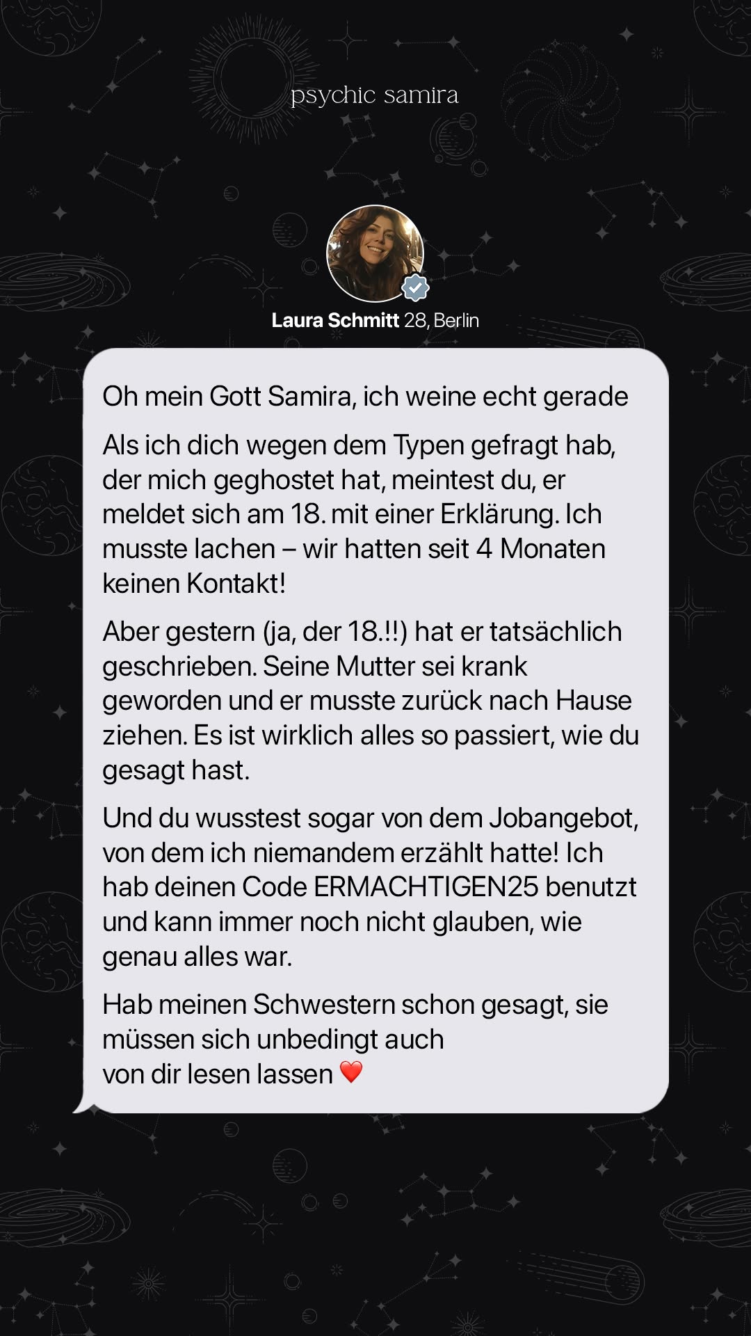 Psychic Samira Facebook ad