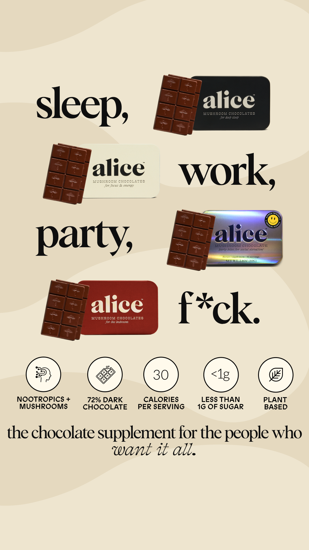 Alice Mushrooms Facebook ad